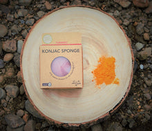 Load image into Gallery viewer, Konjac Sponge - Tumeric (for dry or damaged skin)
